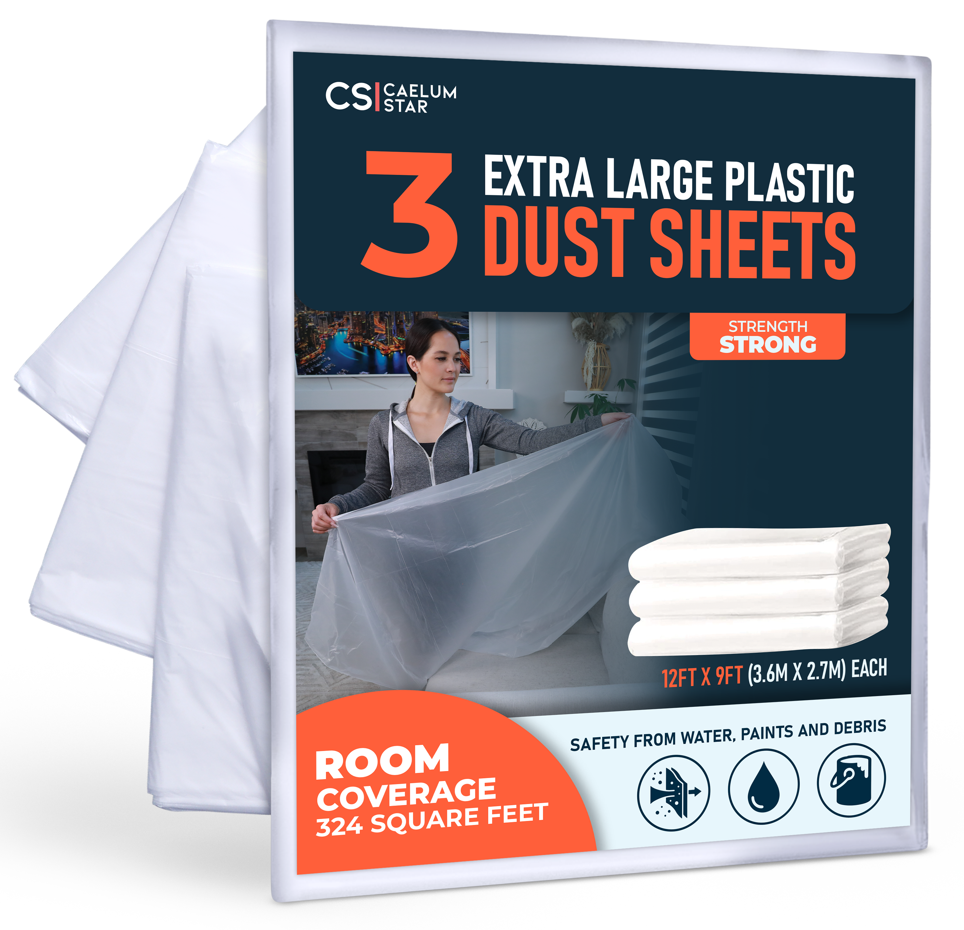 CS 3 Pack Extra Large Dust Sheets — Strong by Caelum Star